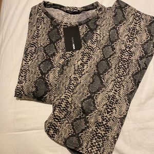 Fashion Nova Biker Short Set - Snakeskin